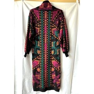 Farm Rio Yawanawa Stripes Sweater Dress Women's Size XS WITH FLAW